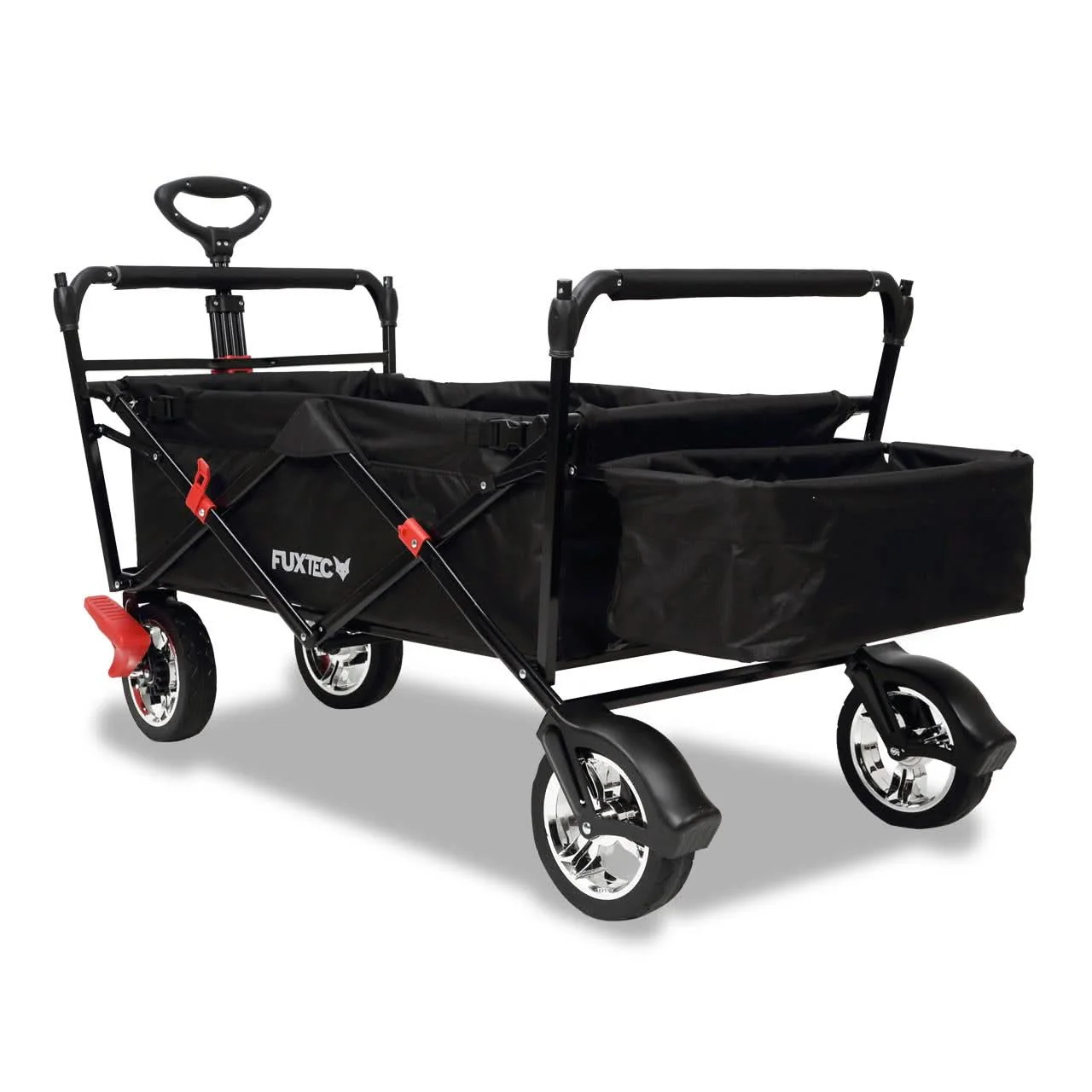 B-WARE Chariot à bras FUXTEC City Cruiser avec toit ouvrant NOIR - Image 4