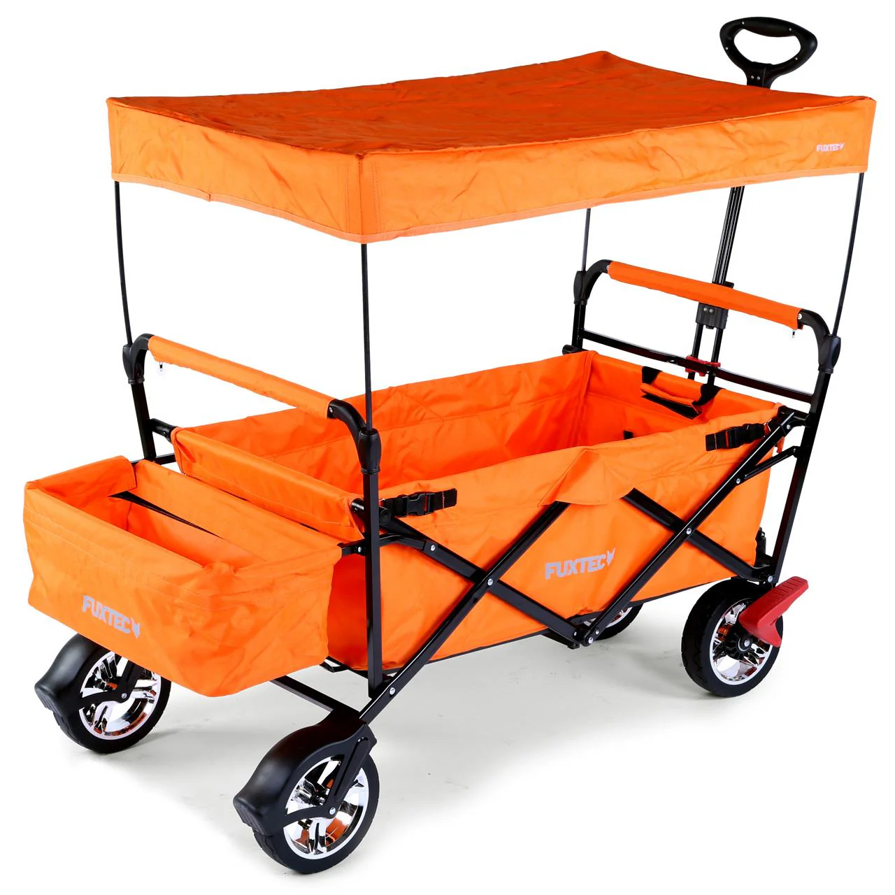 B-WARE Chariot à bras FUXTEC City Cruiser avec toit ouvrant ORANGE - Image 4