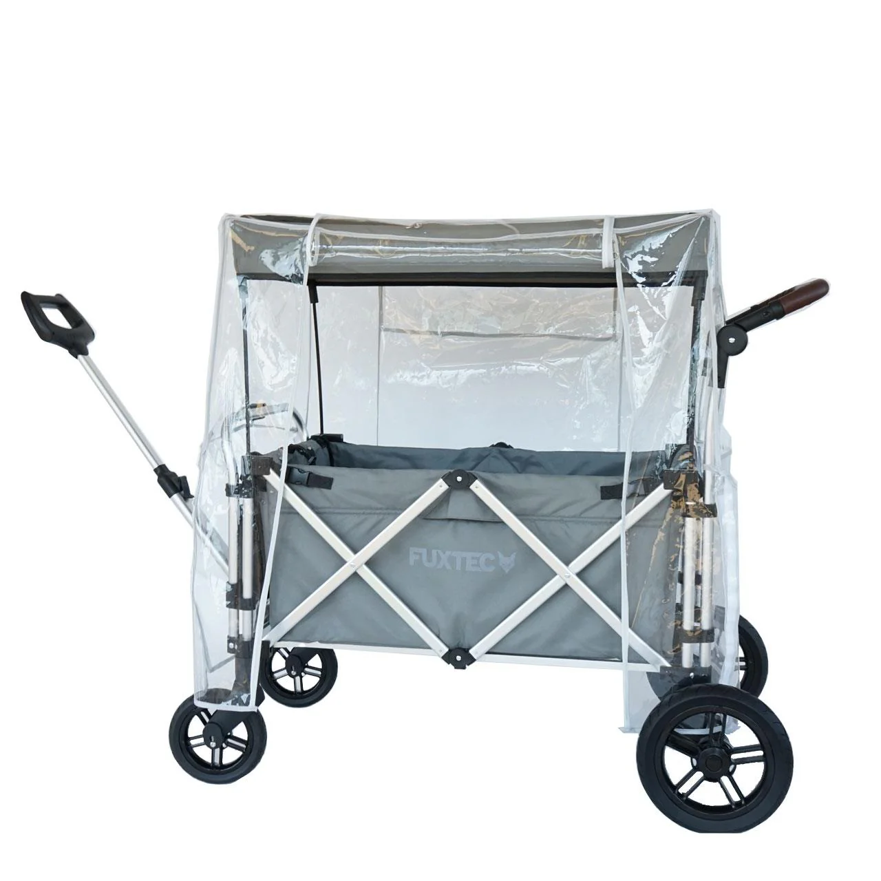 B-WARE FUXTEC - Protection transparente contre la pluie pour le chariot pliable Super Cruiser - Image 2