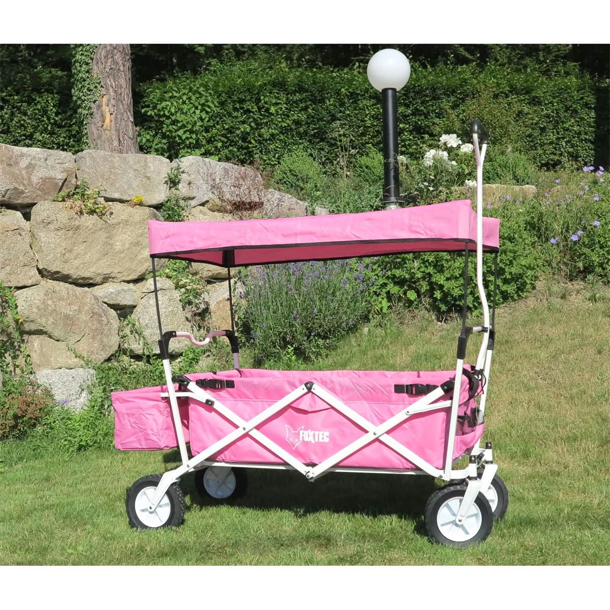 B-WARE FUXTEC Bollerwagen ROSA mit Sonnendach JW-76AR - Image 5