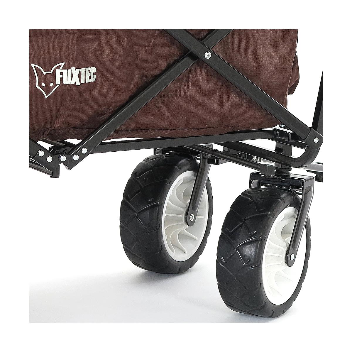B-WARE FUXTEC - Chariot à bras MARRON avec toit solaire JW-76CB - Image 6