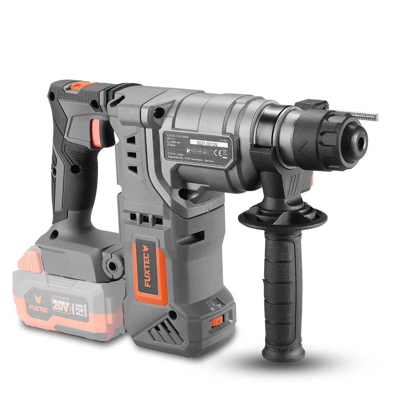 B-WARE Marteau perforateur burineur sans fil 20V FUXTEC FX-E1RH20 - Sans batterie ni chargeur - Image 3