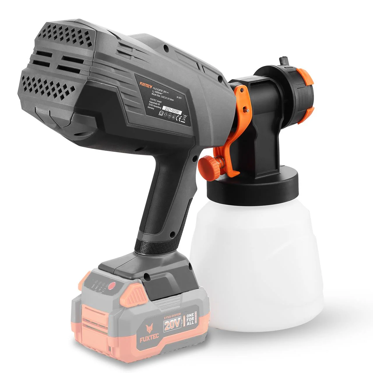 B-WARE Pulvérisateur de peinture batterie 20V FUXTEC FX-E1CSP20 - sans batterie ni chargeur - Image 3