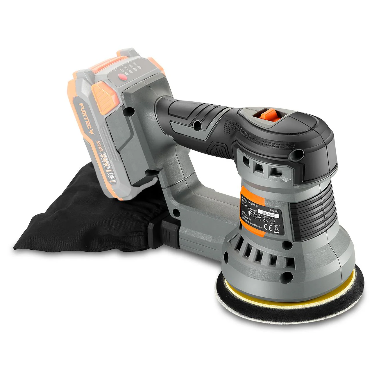 B-WARE Ponceuse excentrique sans fil 20V FUXTEC FX-E1RS20 - Ø125 mm - Sans batterie ni chargeur - Image 3