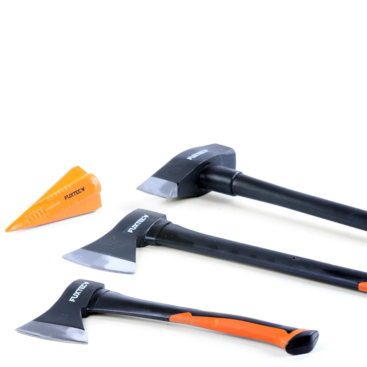 B-WARE Set 4 haches FUXTEC - hachette + hache + hache de fendage + coin fendeur acier - Image 3