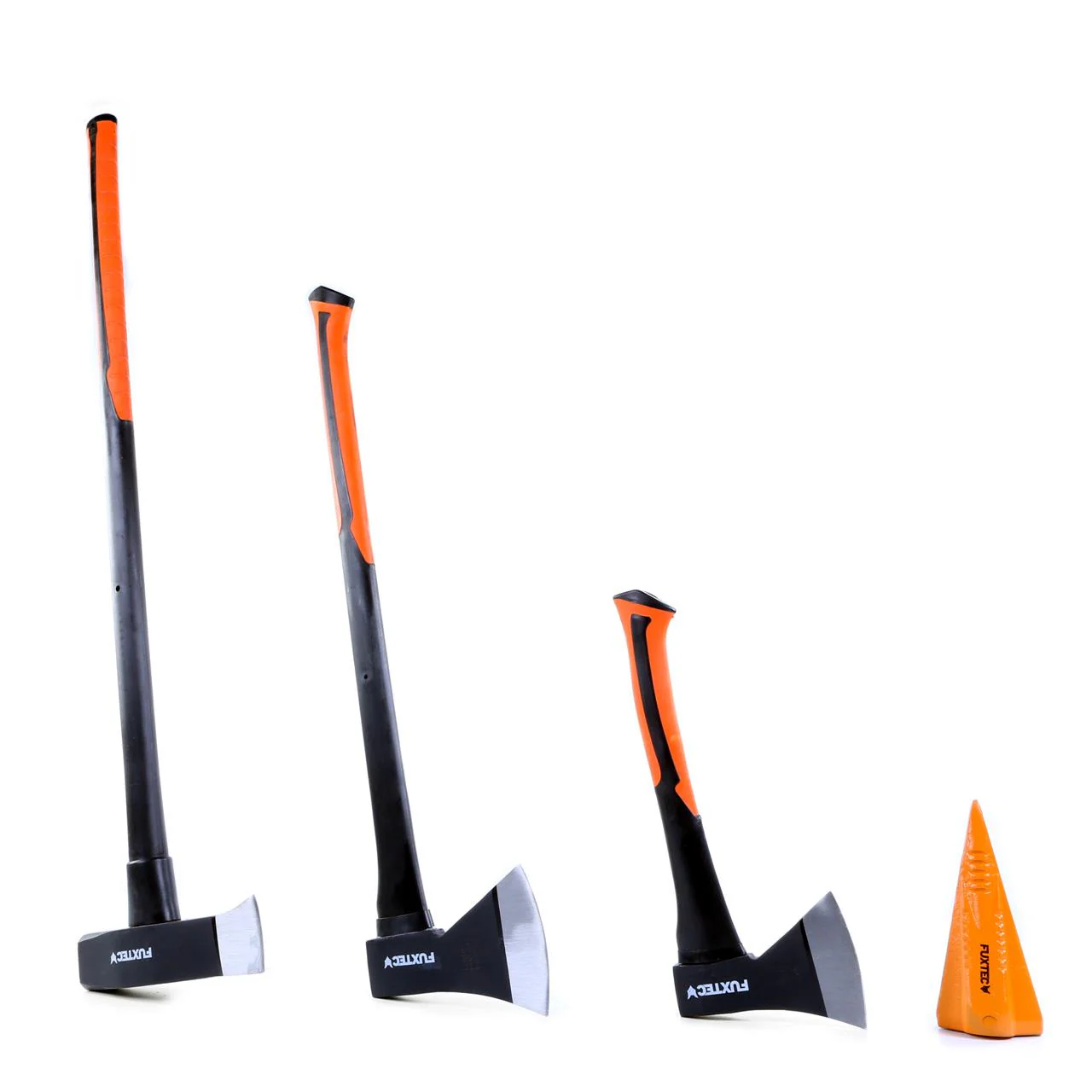 B-WARE Set 4 haches FUXTEC - hachette + hache + hache de fendage + coin fendeur acier - Image 5