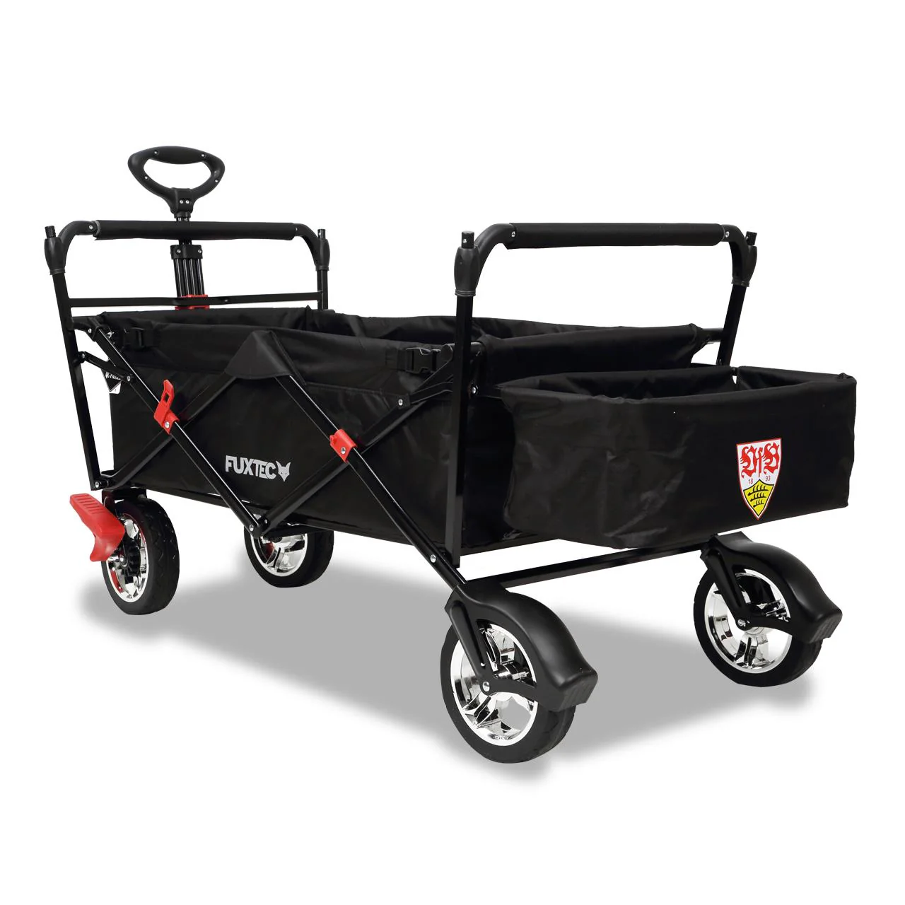 B-WARE FUXTEC Bollerwagen FX-CT500 "VfB Stuttgart" - Edition avec toit solaire - Image 5