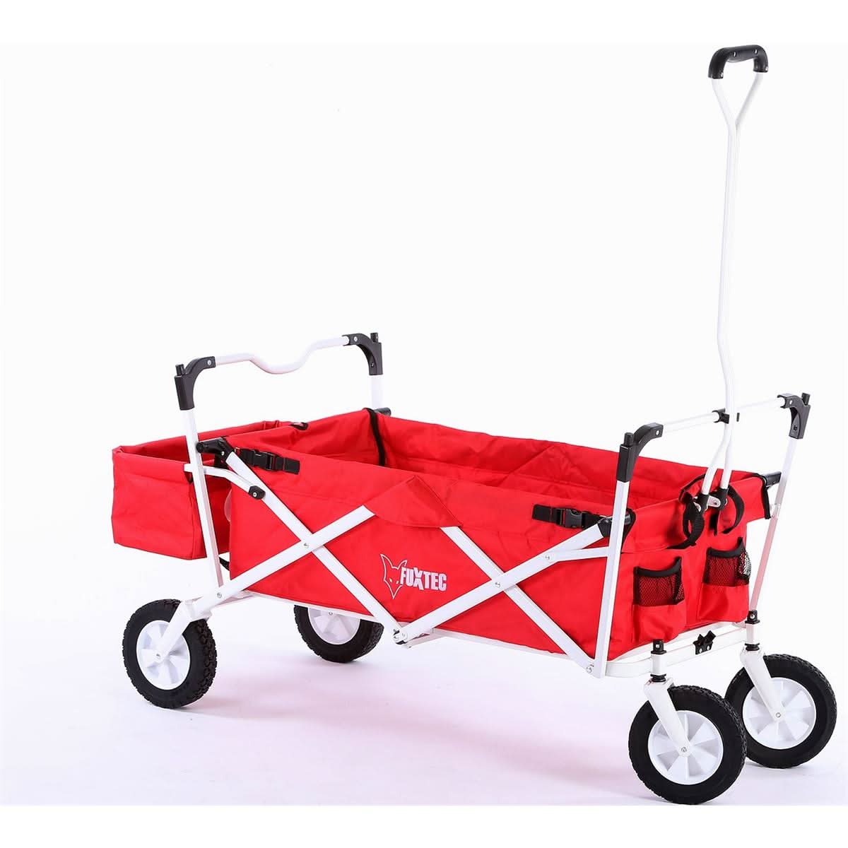 B-WARE FUXTEC Bollerwagen ROT mit Sonnendach JW-76A - Image 4