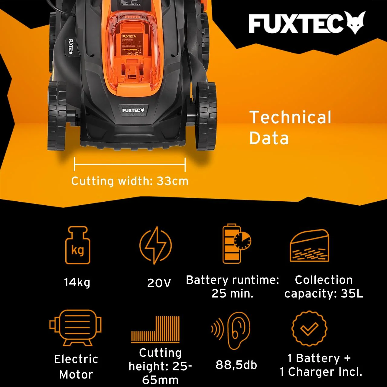 FUXTEC Tondeuse sans fil FX-LM2030SET-UK - Image 3