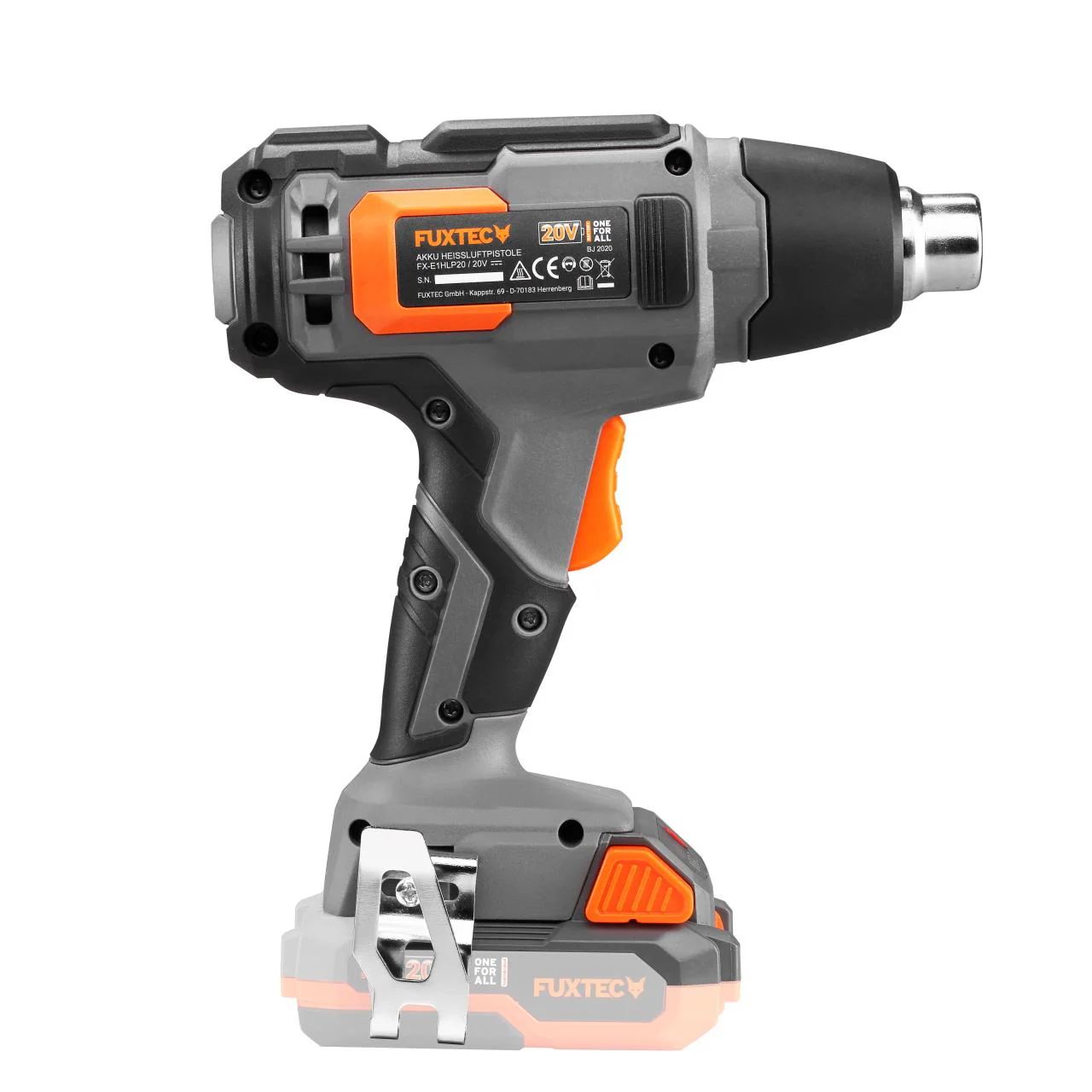 Décapeur thermique sans fil 20V FUXTEC FX-E1HLP20 - Set avec batterie 2Ah et chargeur 2,4A - Image 2