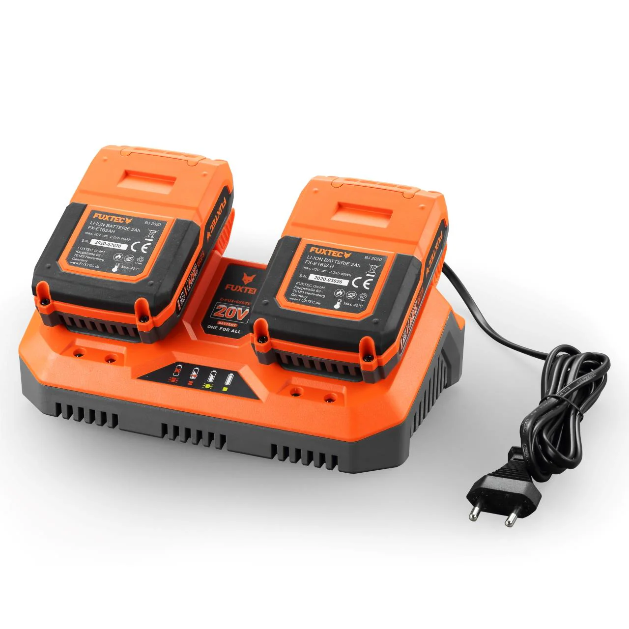 Double chargeur 2,4 Ah 20V FUXTEC FX-E1LG3A - Image 2