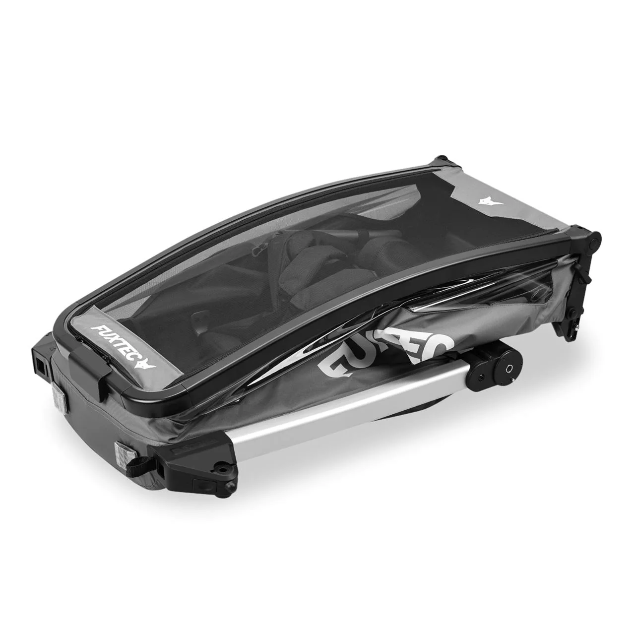 FUXTEC Remorque pour vélo FX-FA1S grise avec roue jogging - Image 8
