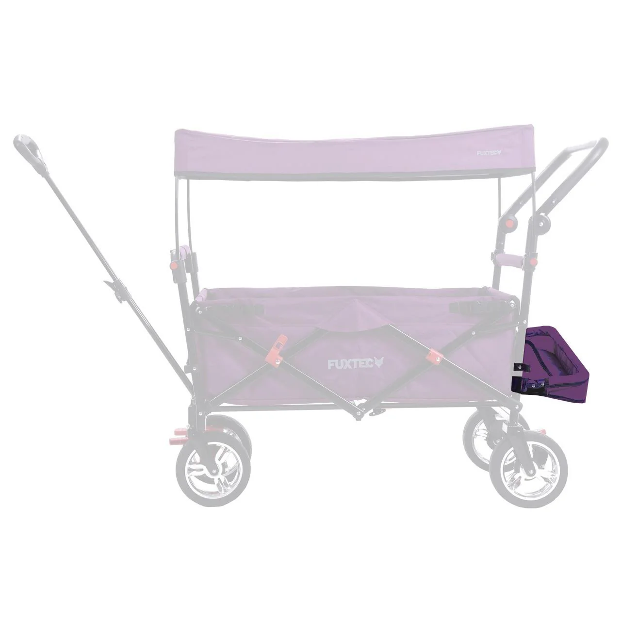 FUXTEC - Extension habitacle chariot de transport pliable Smart Cruiser pourpre
