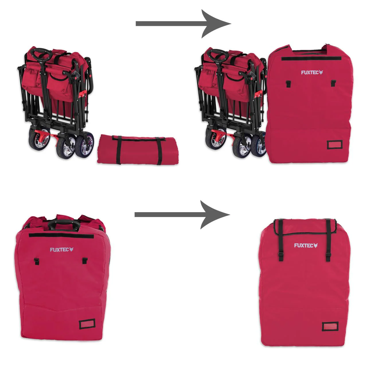 FUXTEC - Housse de transport rembourré rouge chariot Easy et Smart Cruiser - Image 10