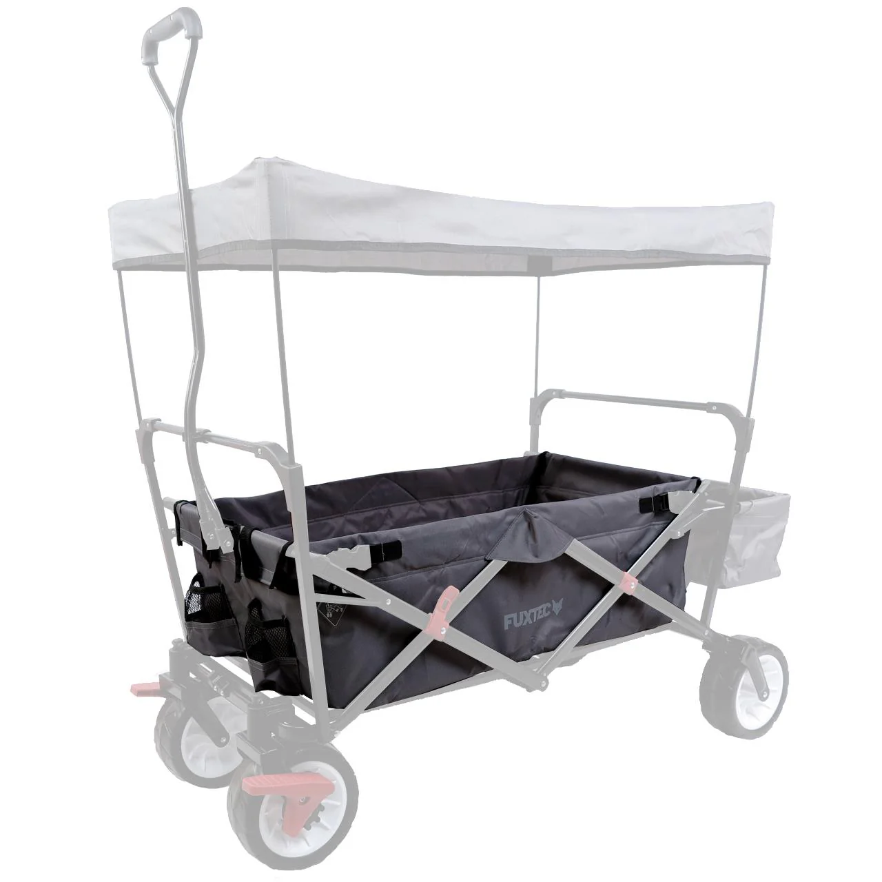 FUXTEC - Tissu d'habitacle chariot de transport pliable Wild Cruiser en gris