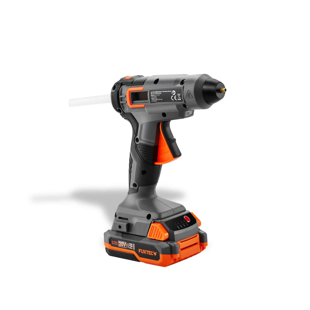 Pistolet à colle chaude à batterie FUXTEC 20V FX-E1GG20 SET - avec 1x batterie 2Ah, 1x chargeur 2,4A - Image 3
