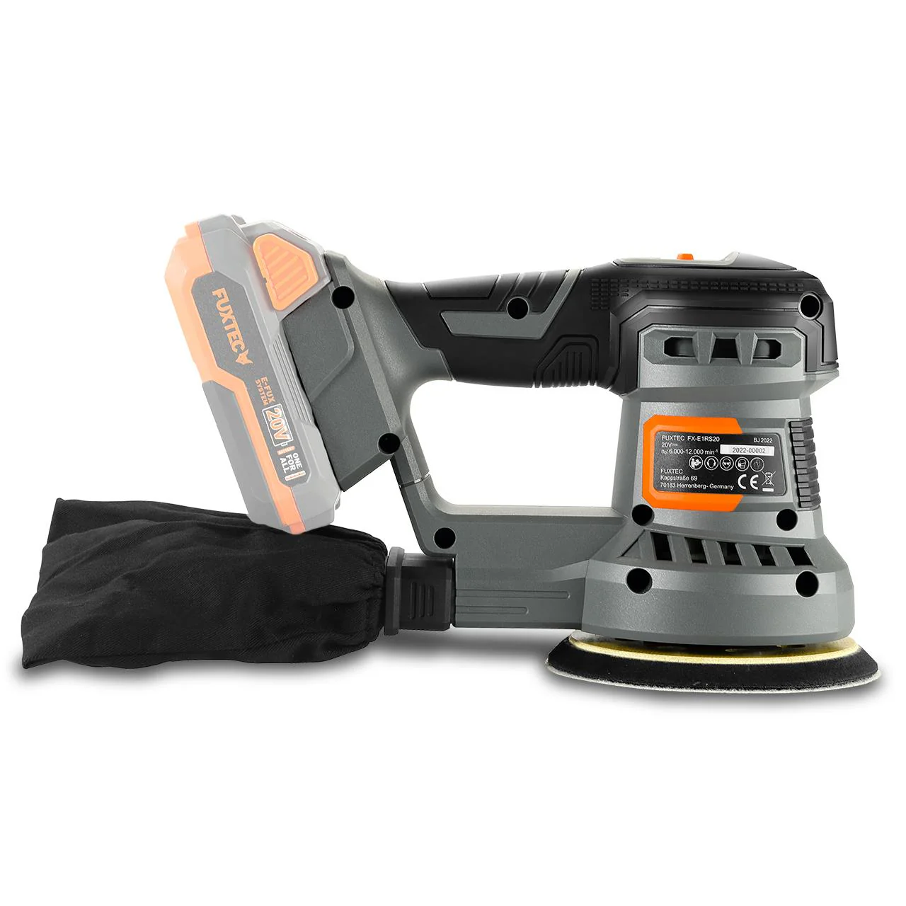 Ponceuse excentrique sans fil 20V FUXTEC FX-E1RS20 - Ø125 mm - Sans batterie ni chargeur - Image 4