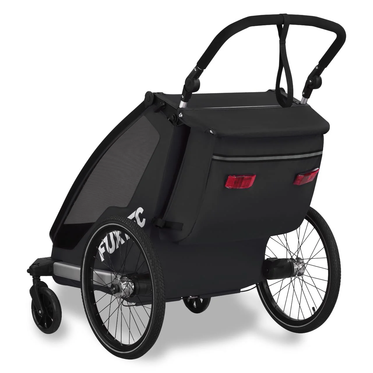 Remorque à vélo Sport Cruiser noire avec roue avant Jogger incluse - Image 4