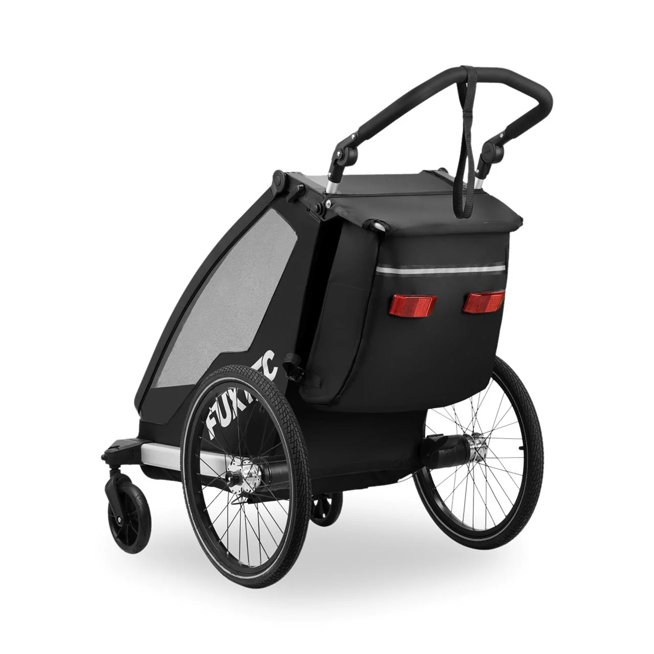FUXTEC Remorque pour vélo FX-FA1S noir avec roue jogger - Image 11