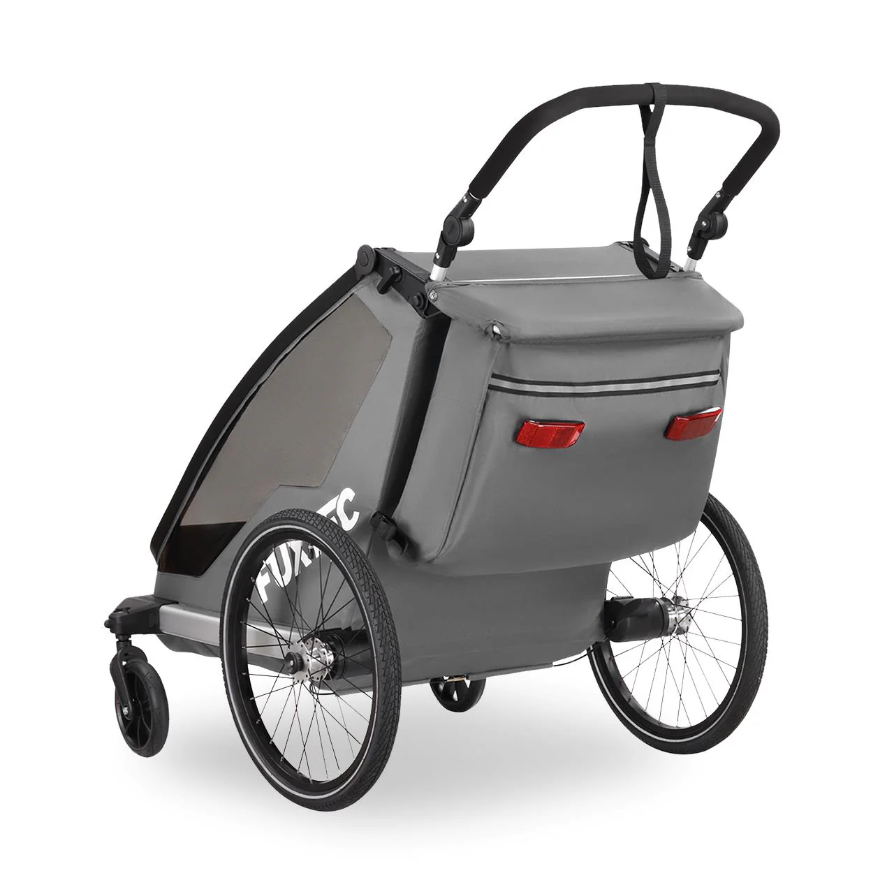 Remorque à vélo Sport Cruiser gris avec roue avant Jogger incluse - Image 2