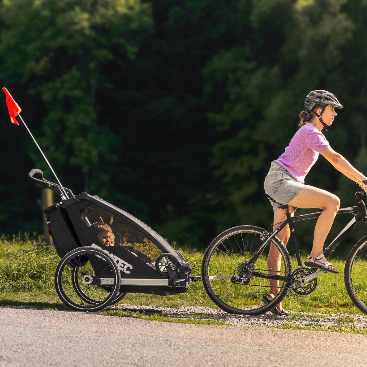 Remorque à vélo Sport Cruiser bleu avec roue avant Jogger incluse - Image 11