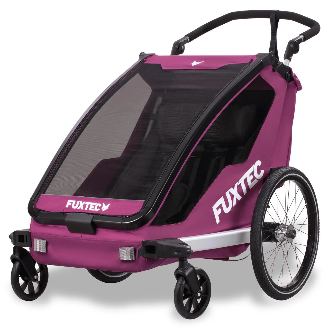 Remorque à vélo Sport Cruiser pourpre avec roue avant Jogger incluse - Image 2