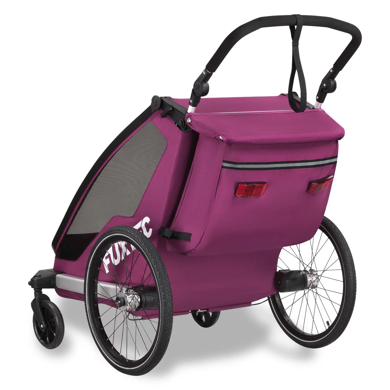Remorque à vélo Sport Cruiser pourpre avec roue avant Jogger incluse - Image 4