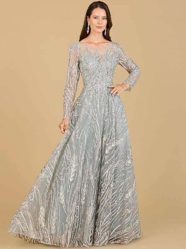 Lara Dresses 29192 Long Sleeve Illusion Prom Dress