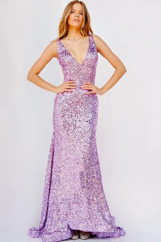 Jovani 23079 Long Formal Sequin Fitted Prom Dress