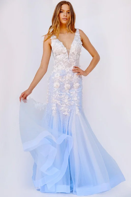 Jovani 09322 Long Sleeveless Mermaid Prom Dress