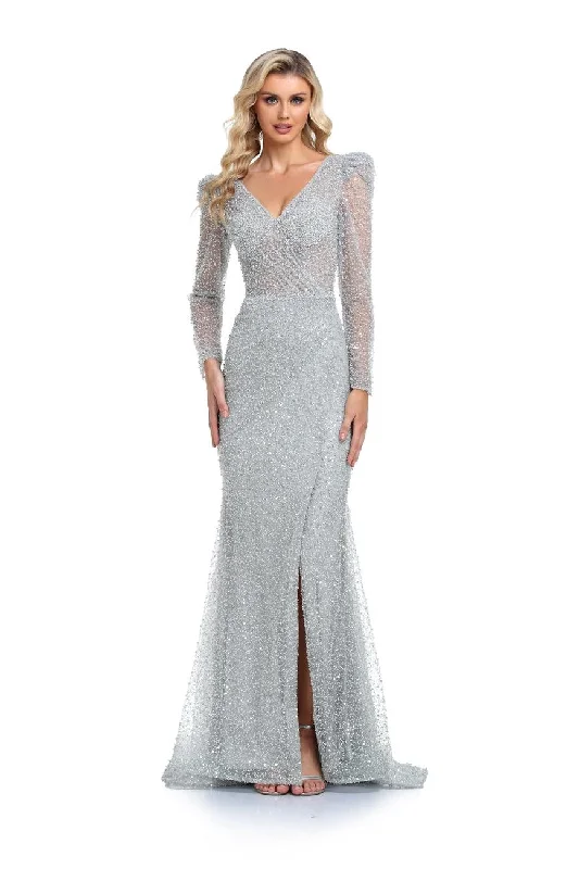 High Couture NR2265 Prom Long Sleeve Formal Evening Gown