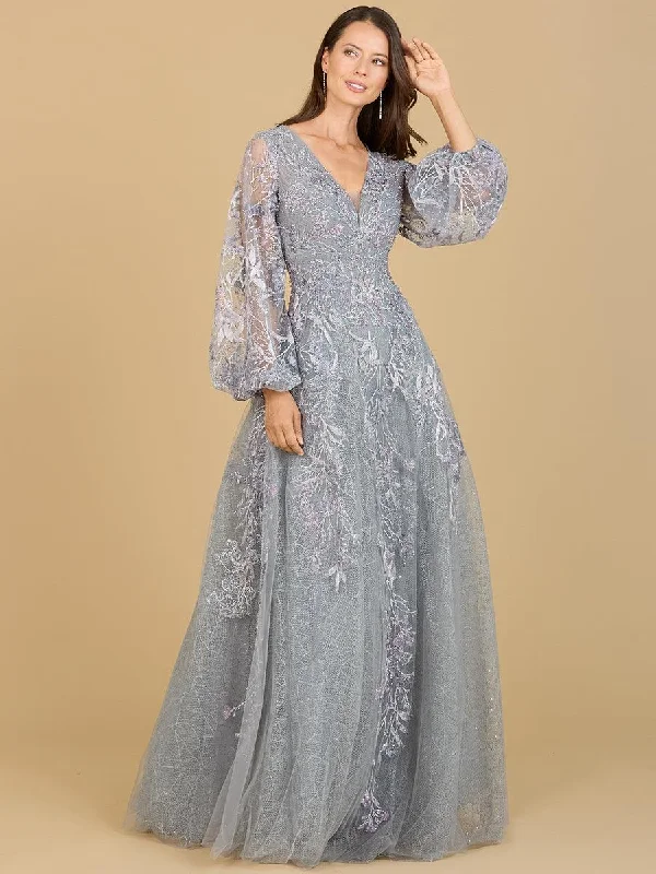 Lara Dresses 29195 Long Ballon Sleeve Evening Gown