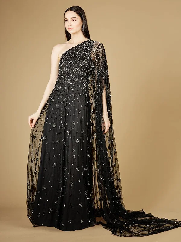 Lara Dresses 29172 Cape Sleeve Long Evening Gown