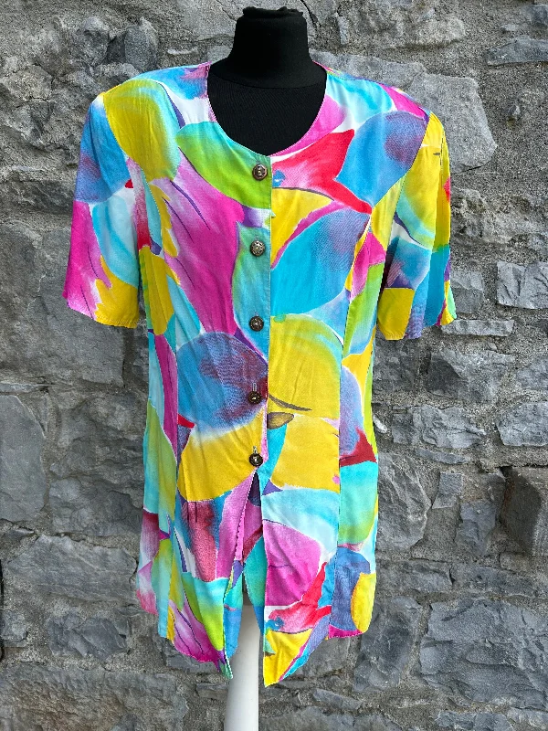 90s rainbow abstract tunic uk 12