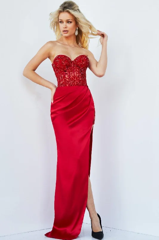 Jovani 22911 Long Strapless Fitted Prom Dress