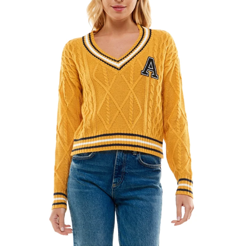 ULTRA FLIRT -  Varsity Patch Pullover Sweater