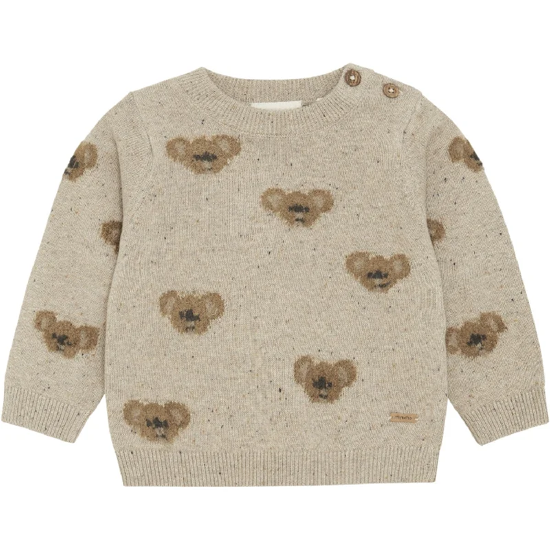 Minymo Beige Melange Pullover Knit