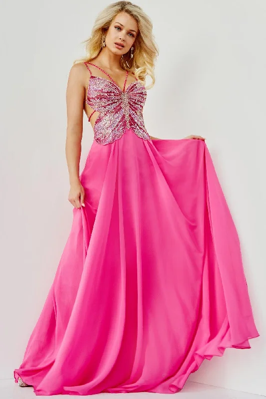 Jovani 000297 Long Formal Chiffon Prom Dress