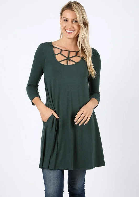 The Emilia - Women's Tunic in Hunter Green