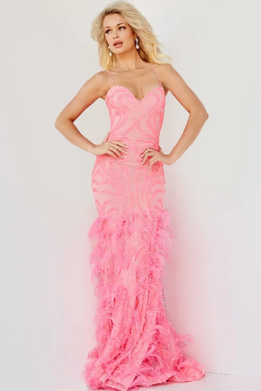 Jovani 07425 Long Spaghetti Strap Prom Dress