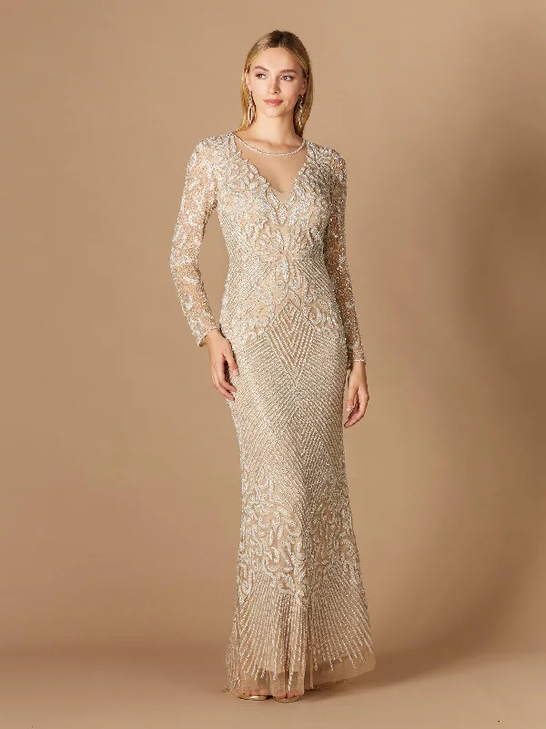 Lara Dresses 29360 Fitted Long Sleeve Evening Gown