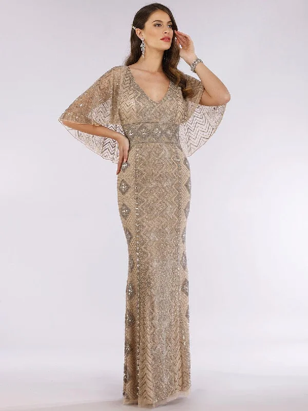 Lara Dresses 29397 Cape Sleeve Long Evening Gown