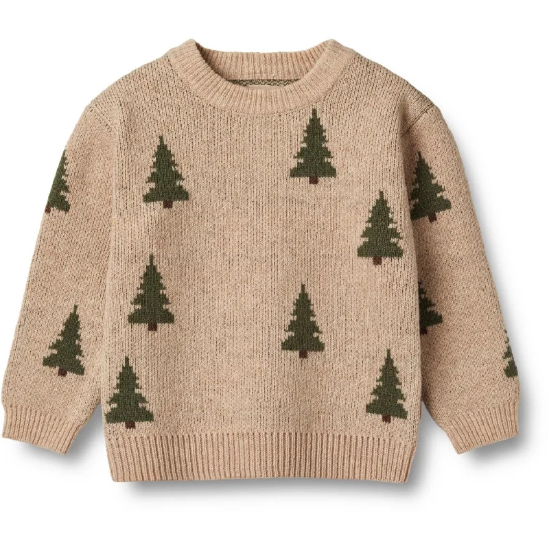 Wheat Offwhite Jacquard Pullover Tree