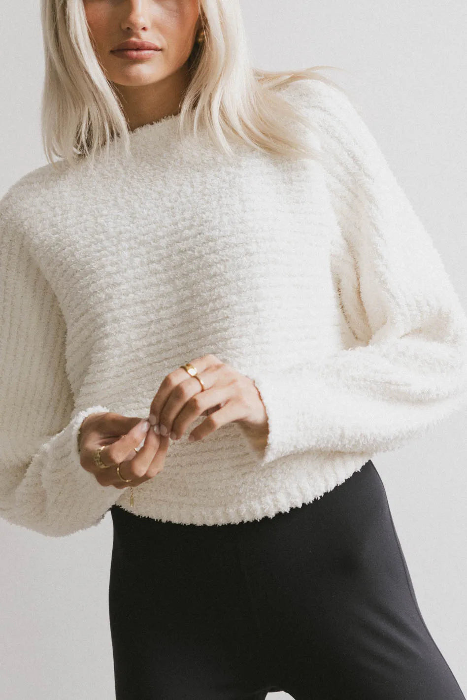 Calia Knit Sweater in Cream