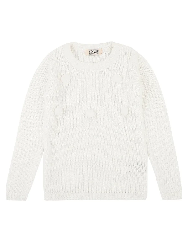 Girls Off White Sweater