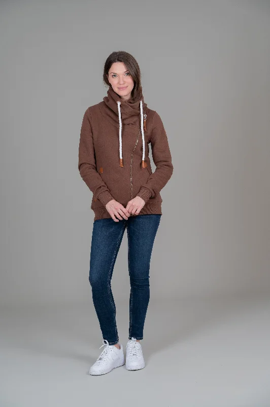 Hestia Mahogany Full-Zip Sweatshirt