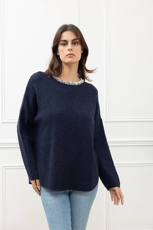 Pearl Neck Sweater