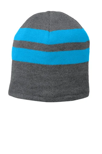 Port & Company® Fleece-Lined Striped Beanie Cap