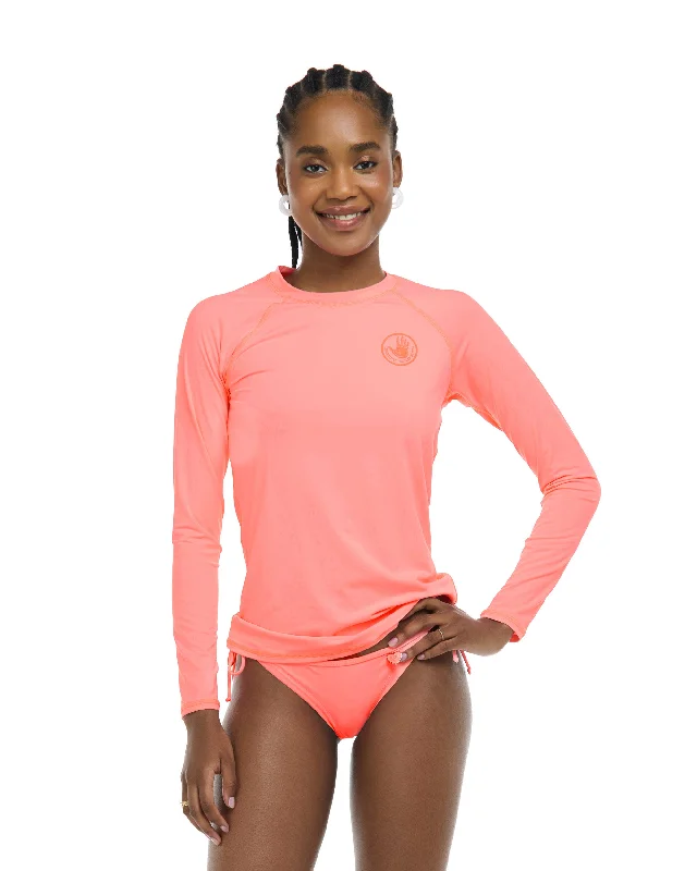 Smoothies Sleek Long Sleeve Rashguard - Coral