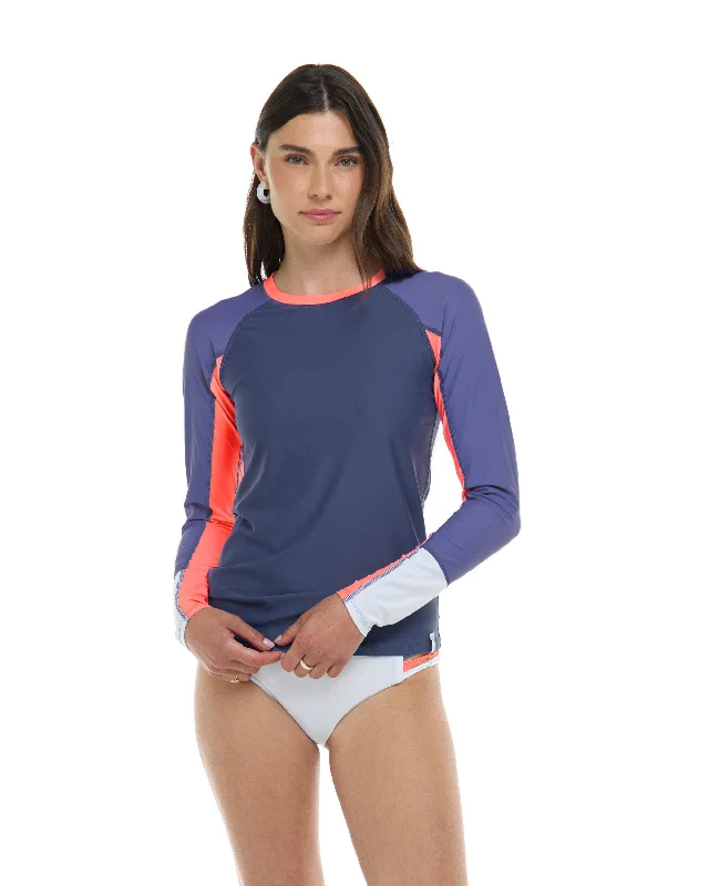 Vibration Sleek Long Sleeve Rashguard - Snow / Vibration